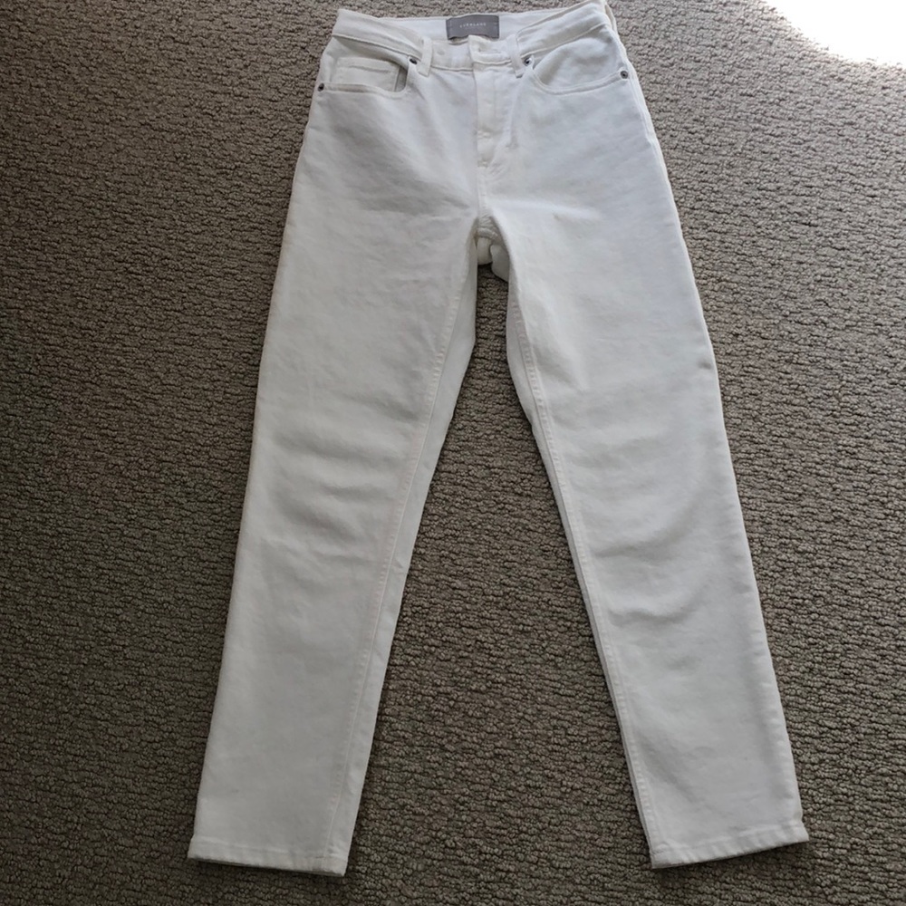Everlane cheeky jean, 25 crop, bone, EUC